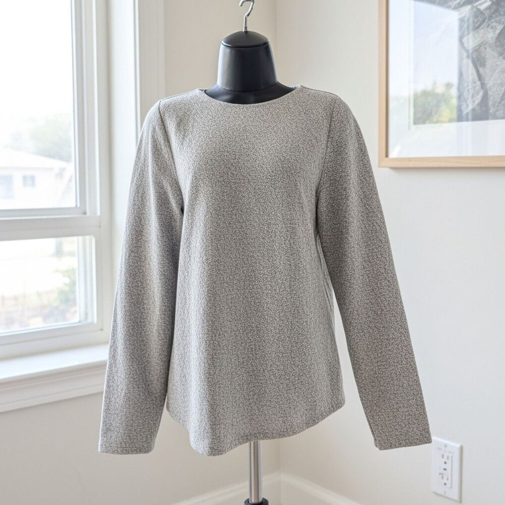 Amina Rubinacci Italian Basics Minimalist Style Longsleeve Blouse Sz 46 US 12